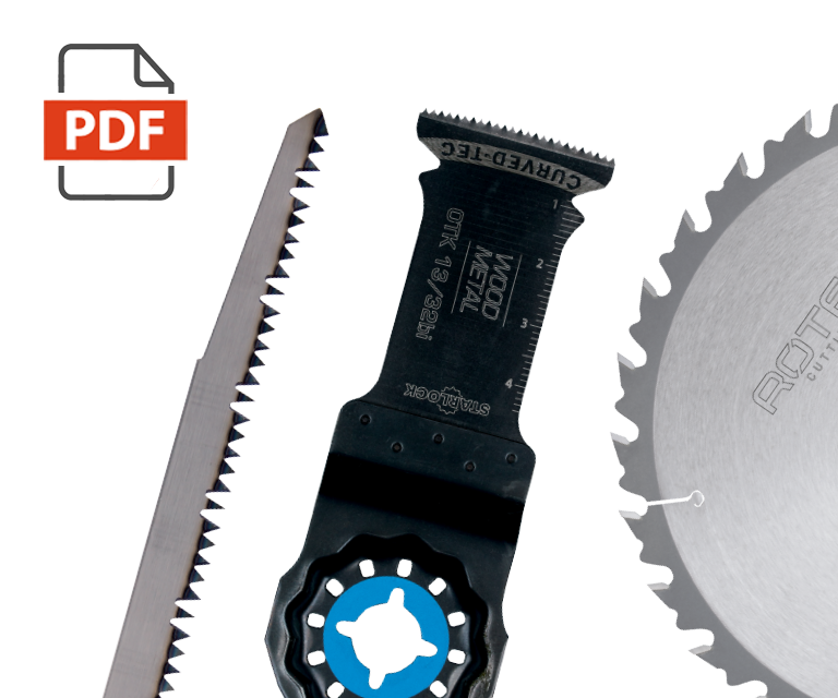 download het hoofdstuk zagen en multi-tools uit de rotec catalogus