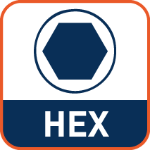Schroefbit HEX, C6.3, kogelkop  detail 2
