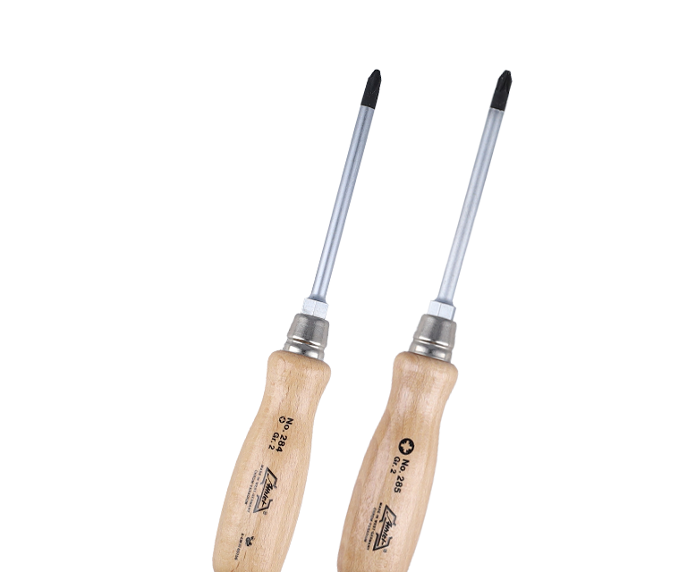 Screwdrivers with wooden handle