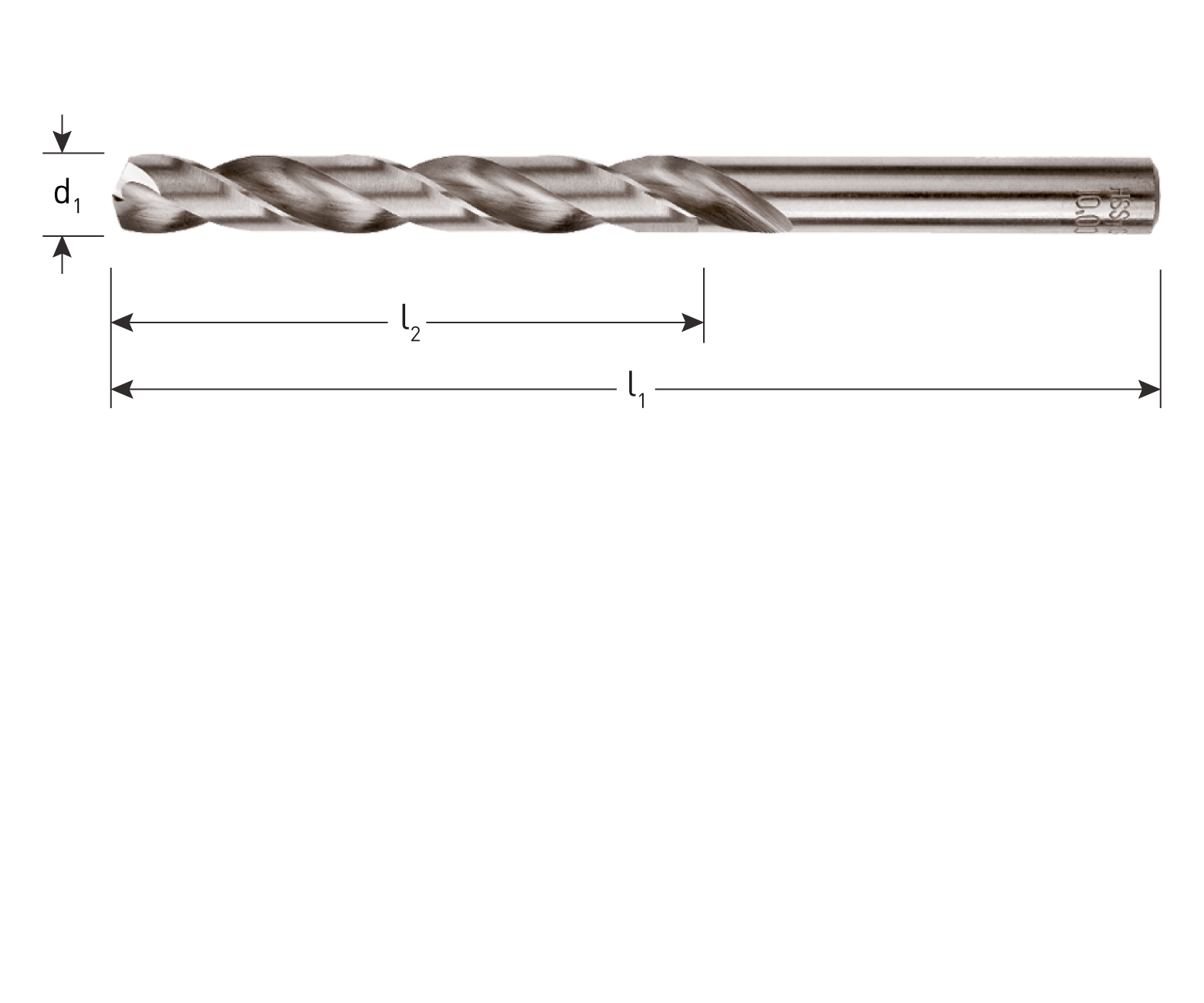 HSS-G spiraalboor type '105' ø12,5mm in EV-pack