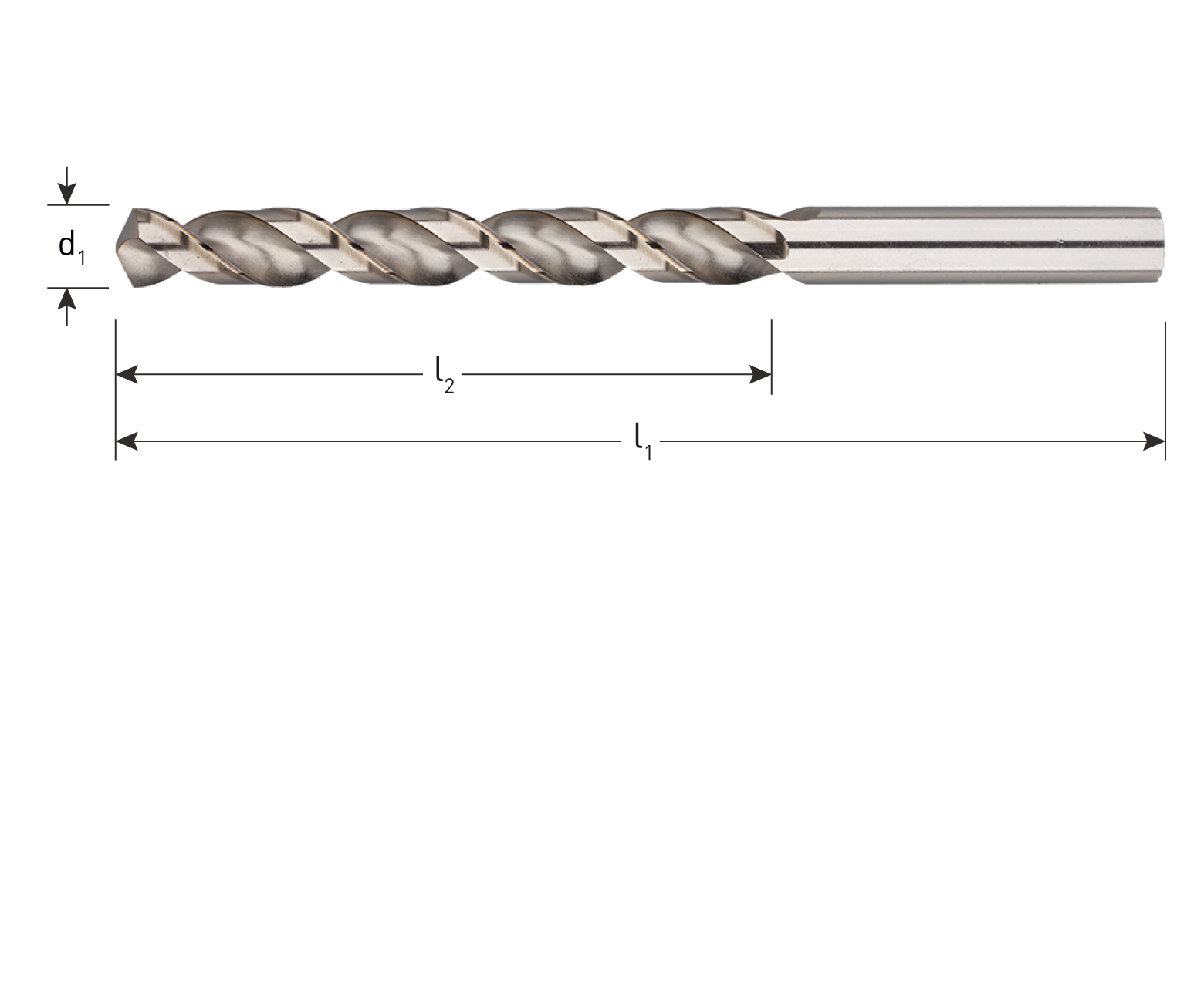 Spiralbohrer 2,5 mm Bohrer  DIN 338 Typ W HSS für Aluminium geschliffen Alu
