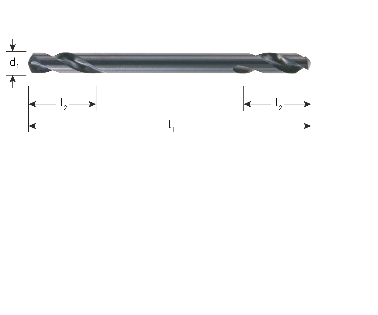 HSS-G plaatwerkboor type '135', dubbelzijdig, ø4,1mm