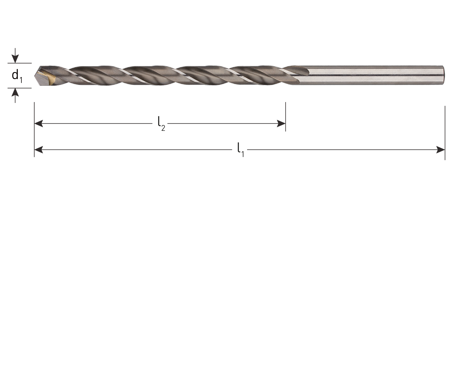 HM spiraalboor type '153', DIN 340, ø8,0 mm