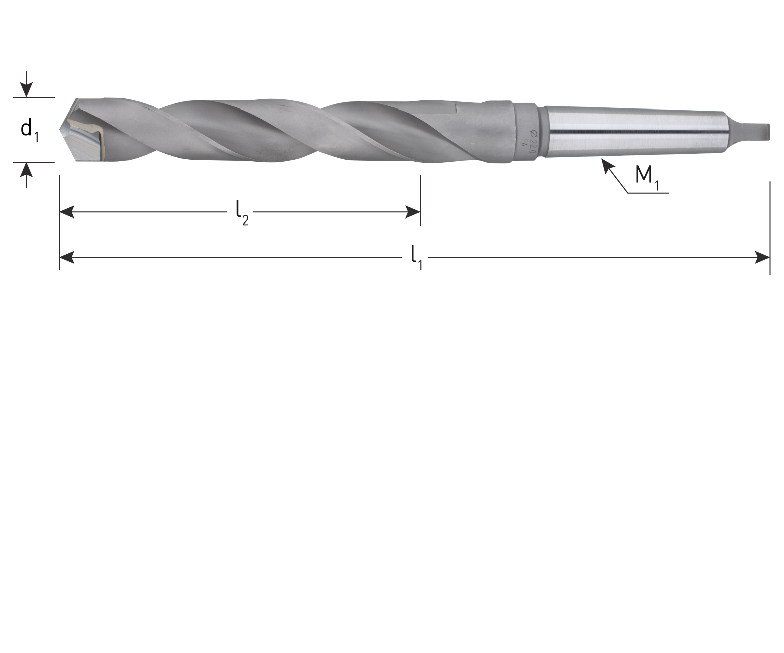 HM spiraalboor type '177', DIN 345, ø20,0 mm