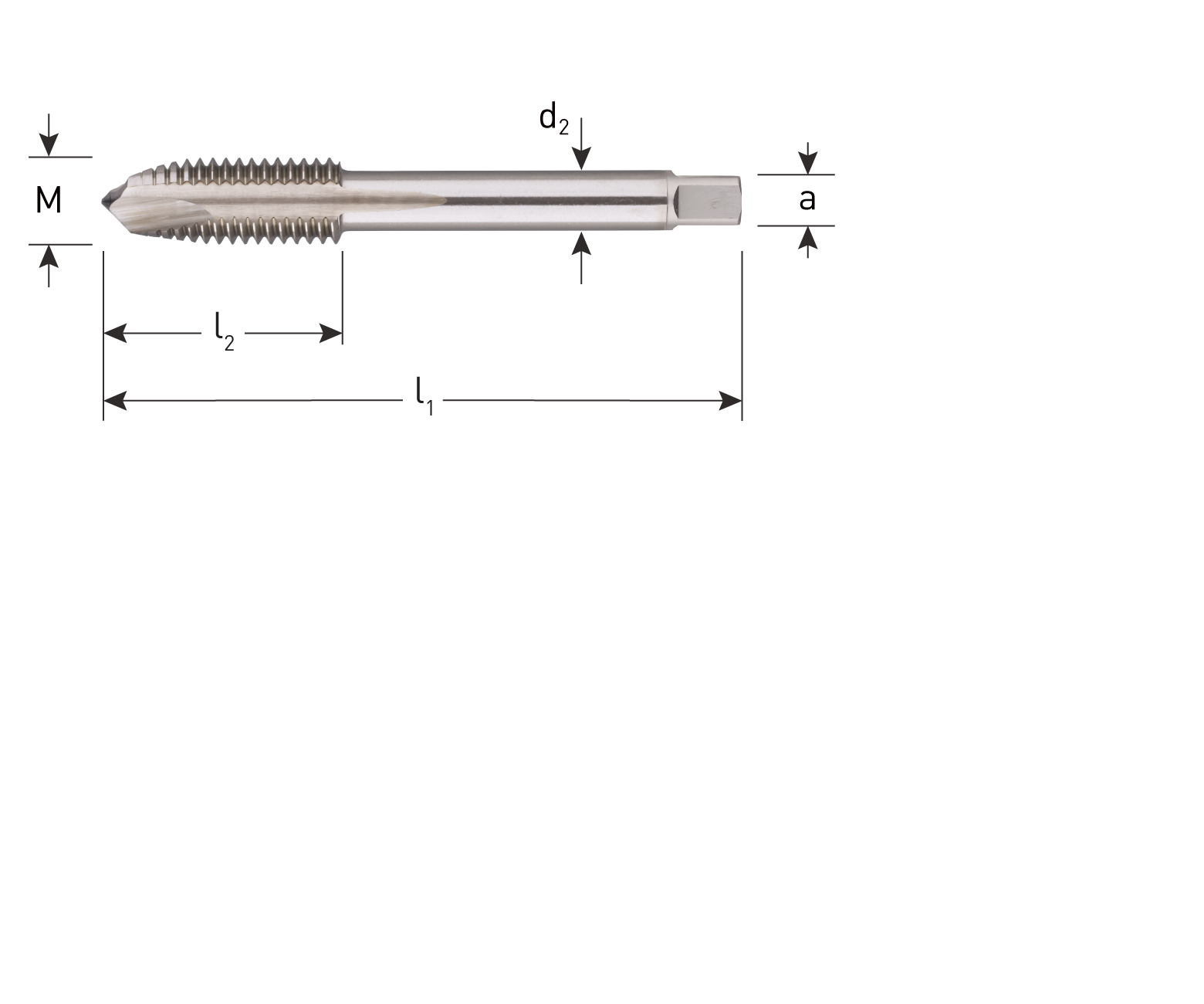 HSS-E Maschinengewindebohrer, metrisch, extra kurz