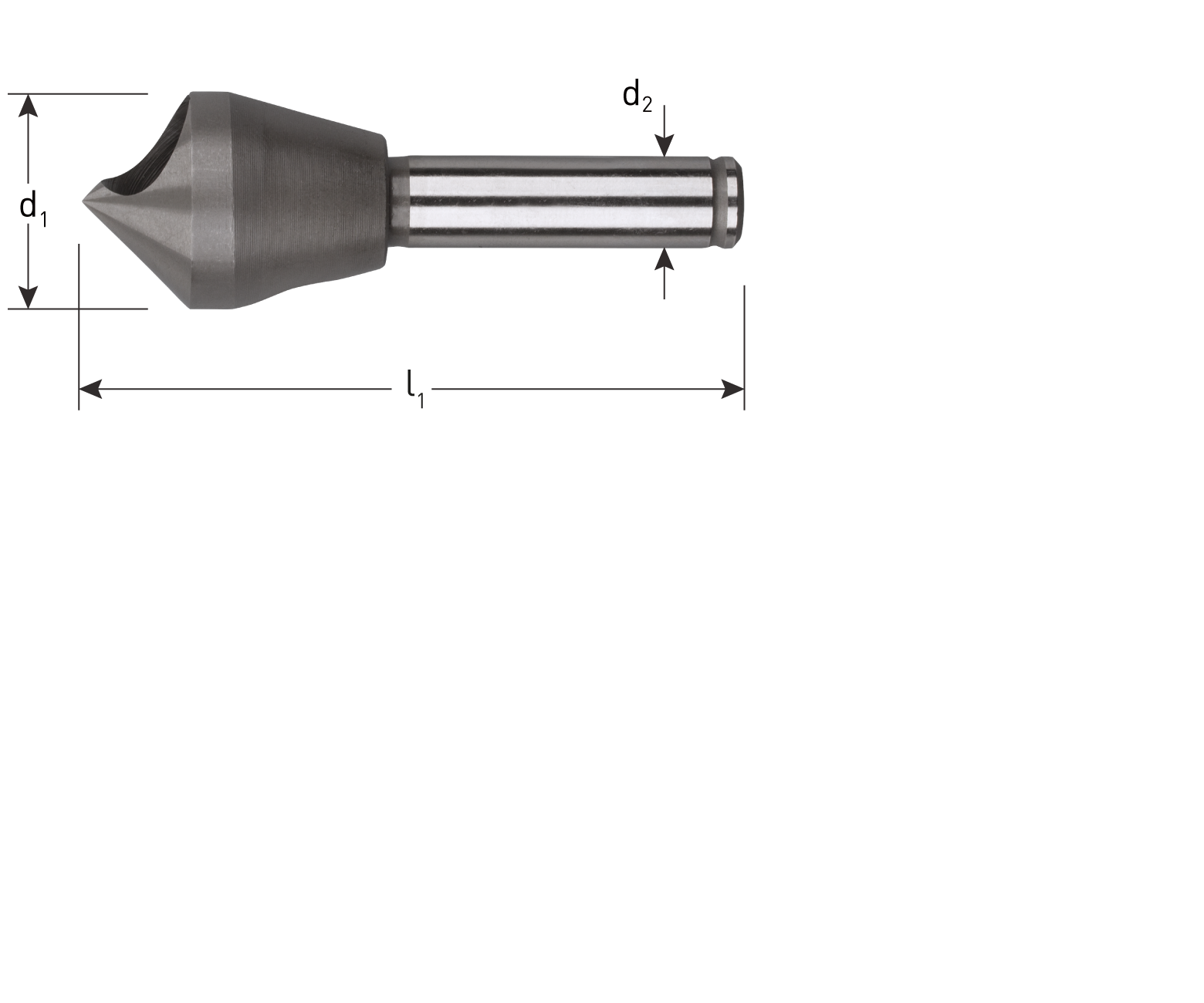 hss-co verzinkfrees schuin gat type 417 diam 14 mm
