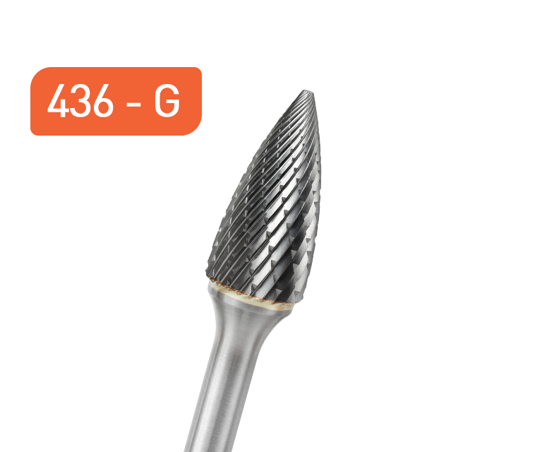 436.0301 Fraise lime carbure, ogive pointu, modèle G (RBG)