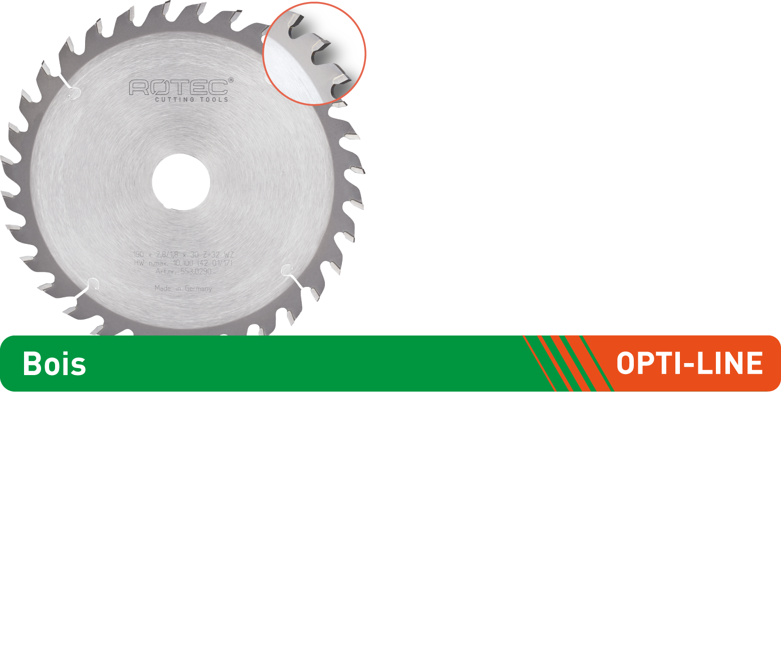 OPTI-LINE Lame de scie carbure type '553', ø165x20 mm