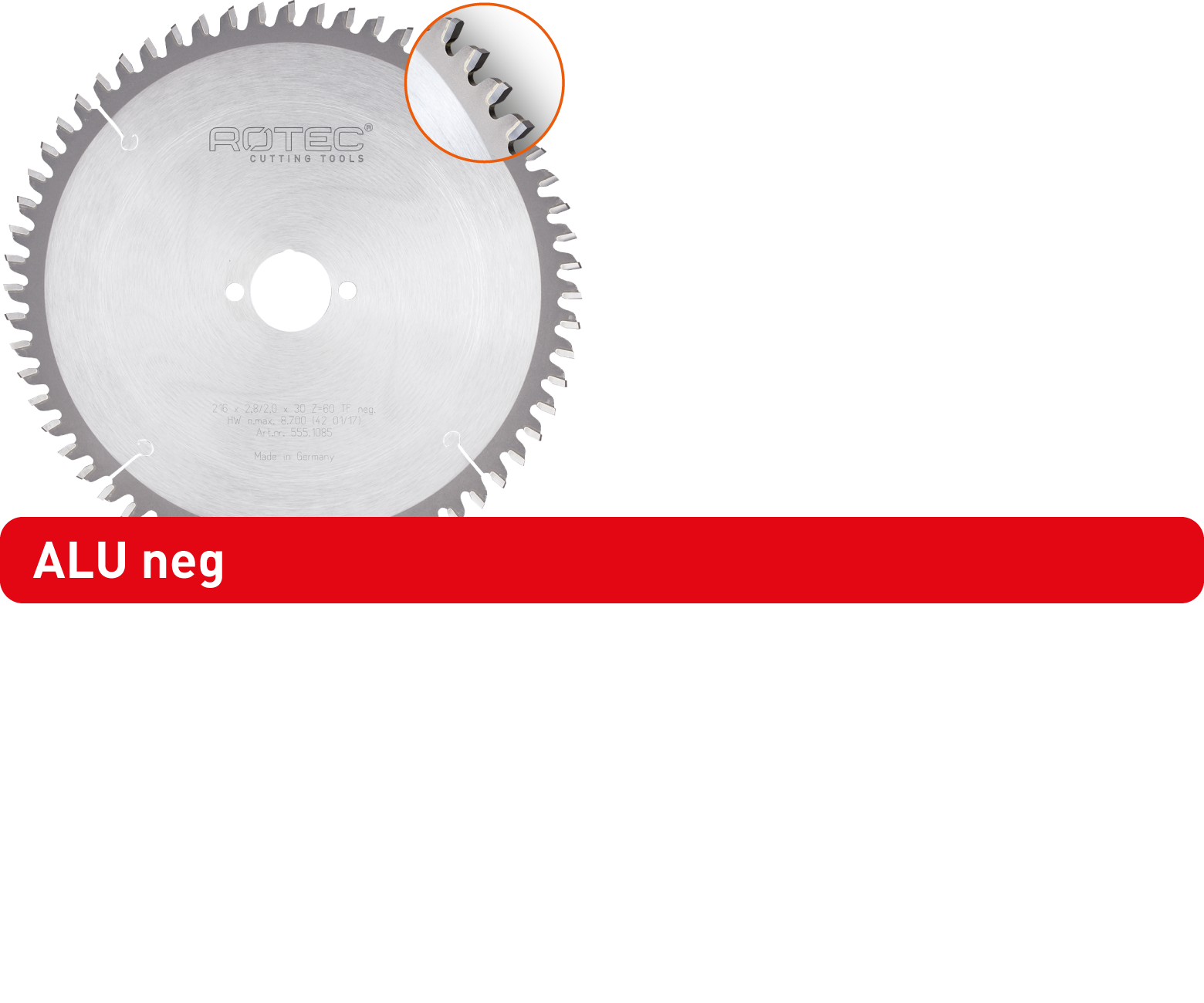 HM Kreissägeblatt für NE-Metalle (Handmaschinen)