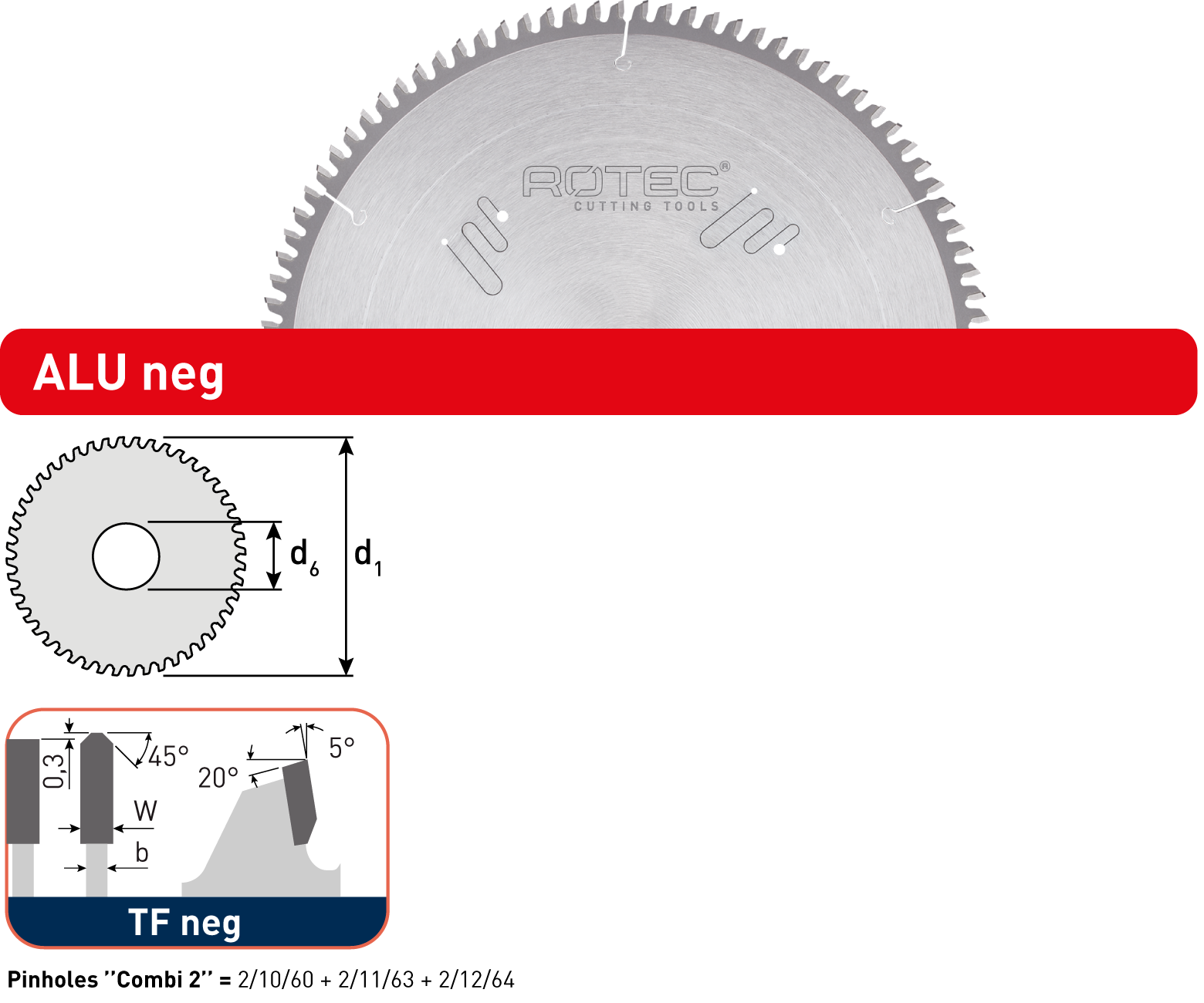 TCT saw blade for non-ferrous metals (thin walled) detail 2