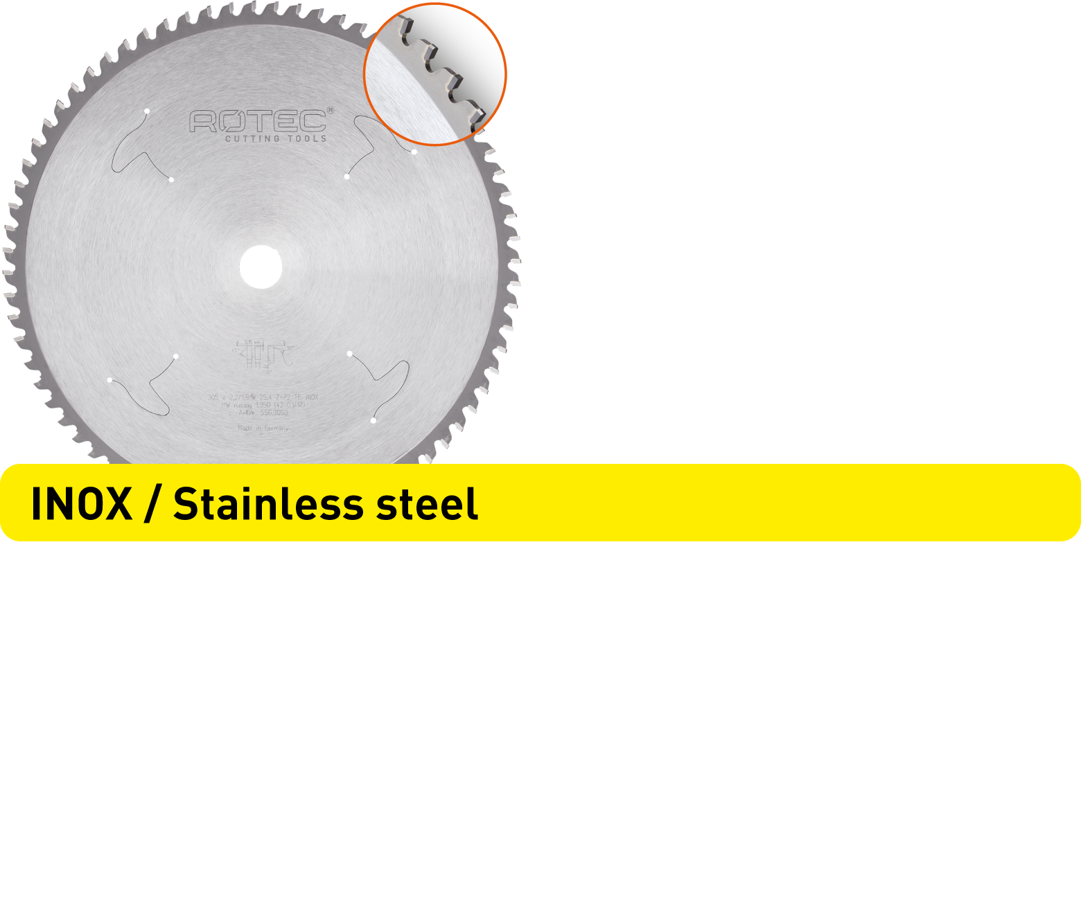 TCT dry cutter saw blade for stainless steel, Long-Life