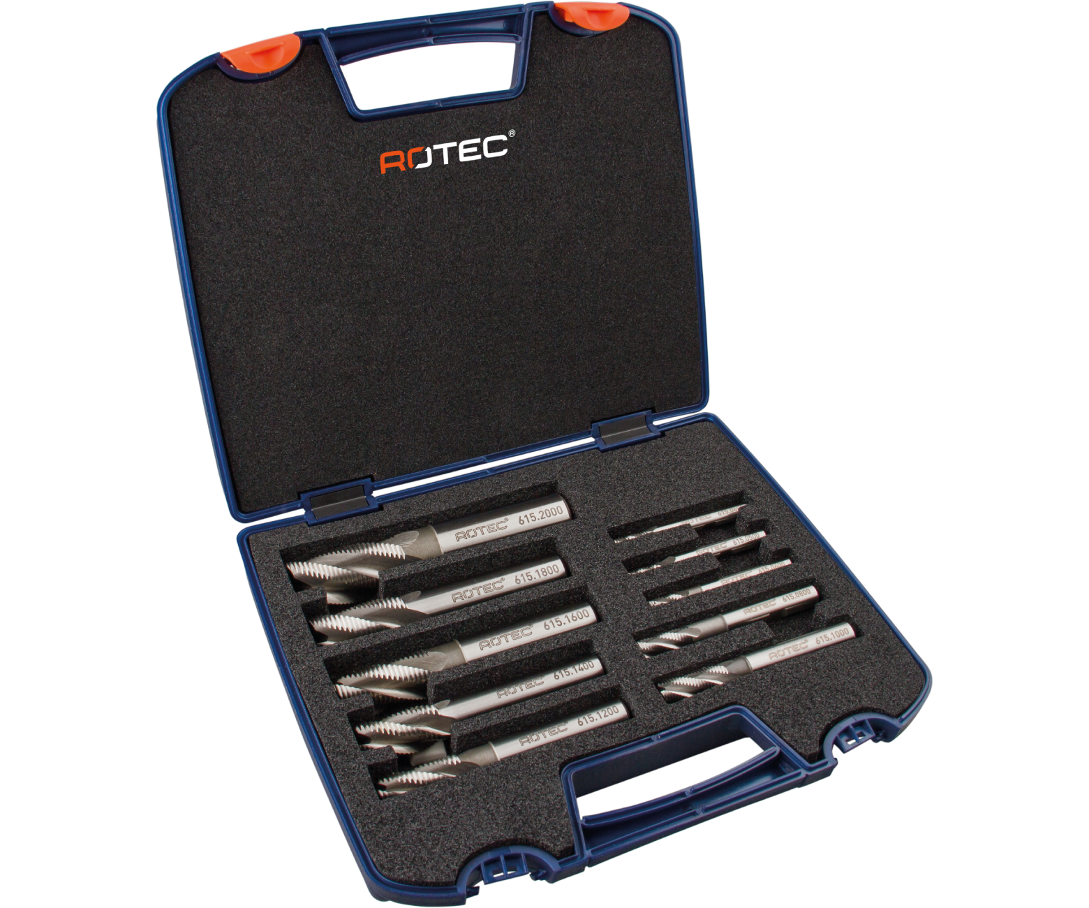 HSS-E Roughing end mill set, in plastic case