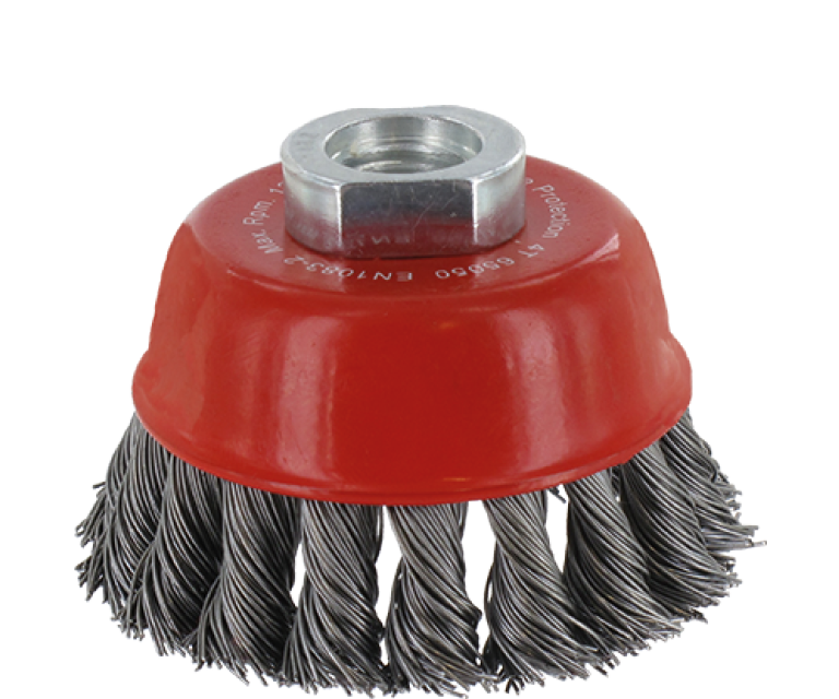 Cup brush M14 - Twist knot wire, steel