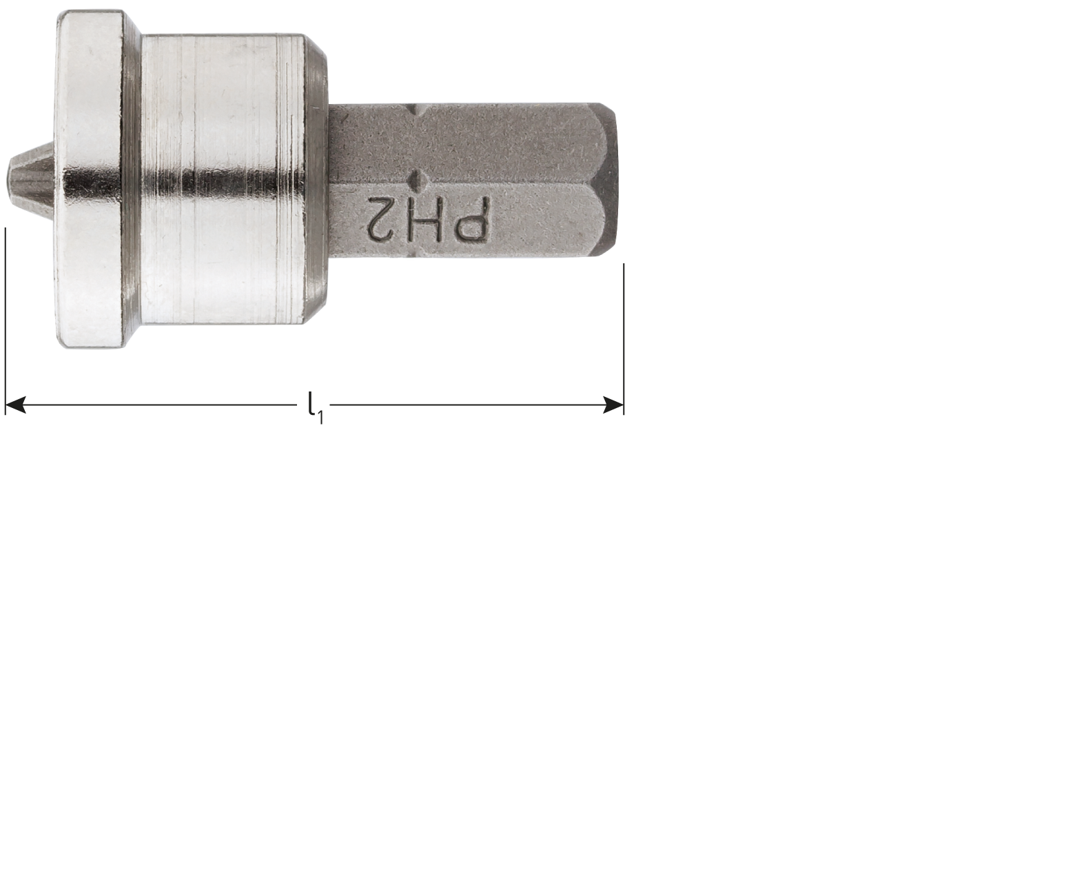 OPTI-LINE Schroefbit C6.3 (1/4"), PH 2x25, verpakt per 10 stuks