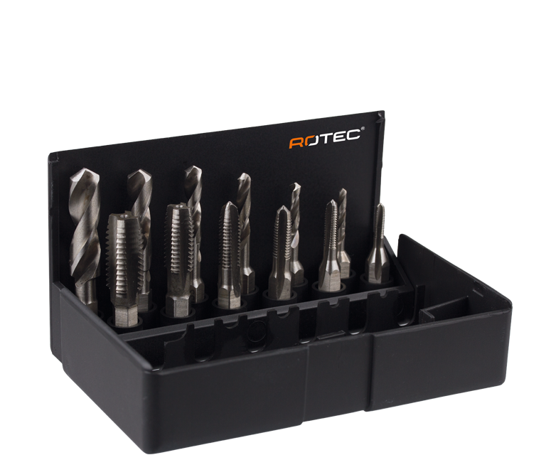 HSS Drill and tap bit set, metric [M], in cassette